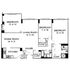 Elegant floor plan featuring three bedrooms, a spacious living room, and a formal dining area, complete with two bathrooms and a well-appointed kitchen.