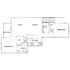 Elegant 2D floor plan with 3 spacious bedrooms, an open living and dining area, modern kitchen, and a relaxing balcony.