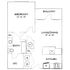 Chic floor plan showcasing a spacious 1-bedroom layout with a balcony, open living/dining area, and modern kitchen.