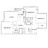 Elegant floor plan showcasing 3 bedrooms with walk-in closets, an open living and dining area, modern kitchen with balcony access, and two bathrooms.