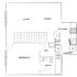 Modern floor plan showcasing a spacious living and dining area, cozy bedroom, well-equipped kitchen, and convenient laundry space.