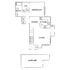 Elegant floor plan showcasing a spacious bedroom, modern kitchen, and inviting living area with an attached garage.