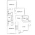 Inviting 3-bedroom floor plan with two bathrooms, a cozy living area, open dining and kitchen space, ideal for comfortable living.