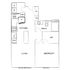 Modern floor plan highlighting a spacious 1-bedroom layout with open kitchen and living area, large bathroom, and convenient laundry room.