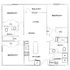 Modern floor plan showcasing 3 bedrooms, open-concept living and dining area, elegant kitchen, and spacious balcony.