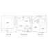 Modern tri-level floor plan featuring a spacious garage, open-concept living area with kitchen and balcony, plus two bedrooms with private baths.