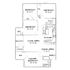Elegant floor plan showcasing a spacious layout with 3 bedrooms, open living area, contemporary kitchen, dining area, and private balcony. Includes master suite with ensuite bath.