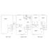 Three-level floor plan featuring a spacious garage, elegant living and dining area with kitchen on the second floor, and three bedrooms with ample storage on the third floor.
