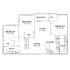 Elegant 2D floor plan showcasing 3 spacious bedrooms, an open living and dining area, modern kitchen, and a cozy balcony.