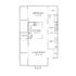 Modern apartment floor plan showcasing one bedroom, a spacious living room, and a well-equipped kitchen with two balconies.