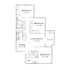 Elegant floor plan showcasing 3 bedrooms, 2 bathrooms, a spacious living room, and a cozy dining area with a balcony.