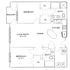 Inviting floor plan featuring 2 spacious bedrooms, modern kitchen, cozy living room, and a private balcony.