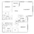 Inviting floor plan with 2 spacious bedrooms, modern kitchen, and open dining area leading to a cozy balcony.