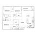 Elegant floor plan showcasing 3 spacious bedrooms, an open living and dining area, modern kitchen, and a private balcony.