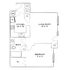 Charming floor plan showcasing 1-bedroom, spacious living room, and a cozy kitchen layout, ideal for modern living.