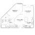 Contemporary 2D floor plan showcasing one spacious bedroom, open living room, cozy kitchen, and dining area, ideal for modern living.