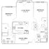 Inviting floor plan showcasing 2 spacious bedrooms, an elegant living room, and a modern kitchen, complete with dining area and 2 bathrooms. Includes balcony access, ideal for comfortable living.