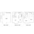 Modern three-story floor plan featuring a spacious garage with workbench, open-concept living and dining area, stylish kitchen on the second floor, and two comfortable bedrooms on the third floor.