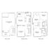 Elegant tri-level floor plan showcasing a two-car garage on the first floor, an open-concept living and dining area with kitchen on the second floor, and three cozy bedrooms with two bathrooms on the third floor.