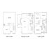 Elegant three-story floor plan featuring a spacious garage and office on the first floor, open-concept living, dining, and kitchen areas with a balcony on the second floor, and two bedrooms with en-suite bathrooms and walk-in closets on the third floor.