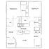 Elegant floor plan featuring 2 bedrooms, 2 baths, open kitchen, dining, and living area with balcony and study.
