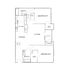 Chic floor plan showcasing 2 bedrooms, 2 baths, and open living-dining area with a modern kitchen and balcony storage.
