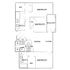 Modern 3-bedroom apartment floor plan with balcony, spacious living and dining area, and an elegant kitchen.