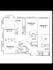 Elegant floor plan showcasing a well-appointed kitchen, open living/dining area, three spacious bedrooms, and two modern bathrooms.