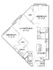 Modern floor plan featuring two spacious bedrooms, open living and dining area, and a functional kitchen with two baths and a balcony.