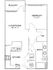 Modern 1-bedroom floor plan with an expansive living/dining area, well-equipped kitchen, and private balcony.