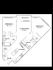 Modern floor plan with 2 bedrooms, open living/dining area, sleek kitchen, and private balcony.