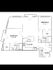 Modern apartment floor plan with 2 bedrooms, 2 bathrooms, and a sleek kitchen. Spacious living area and convenient entry point, ideal for comfortable urban living.