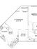 Contemporary apartment floor plan featuring 1 bedroom, spacious living/dining area, office space, modern kitchen, balcony, and bathroom.