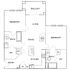 The Sawyer at One Bellevue Place - Two-Bedroom Floor Plan