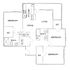 Inviting floor plan showcasing 3 bedrooms with walk-in closets, a bright living area, and a modern kitchen.