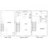 Elegant 3-story townhouse floor plan featuring a spacious garage on the first floor, open-concept living and dining areas with a modern kitchen on the second floor, and a luxurious bedroom suite with a walk-in closet on the third floor.