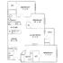 Inviting floor plan showcasing 3 spacious bedrooms, open living and dining area, modern kitchen, and two bathrooms with a private deck.