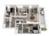 3 Bedroom 2 Bathroom Floor Plan