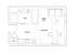 Modern studio floor plan showcasing a functional murphy bed, cozy living room, efficient kitchen, and well-designed bath.