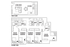 Inviting floor plan showcasing a multi-level apartment with a spacious living room and kitchen on the first floor, and five bedrooms, including deluxe and standard options, with multiple baths on the second floor.