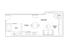 Modern studio apartment floor plan with an open-concept kitchen, cozy living room, Murphy bed, and a washer/dryer setup.