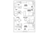 Elegant floor plan showcasing two deluxe bedrooms, one standard bedroom, an open kitchen, and a cozy living room with three baths.