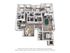 Chic 3D floor plan showcasing 3 bedrooms, a modern kitchen with island, spacious living area, and entertainment space.