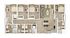 Contemporary floor plan showcasing 3 bedrooms, elegant living room, modern kitchen, and two sleek bathrooms.