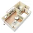 1 bed, 1 bath floorplan is 681 sq. ft.