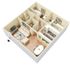 2 bed, 1 bath floorplan is 1000 sq. ft.