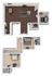 3 bed, 3 bath floorplan is 1290 sq. ft.