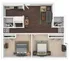 2 bed, 2 bath floorplan is 930 sq. ft.