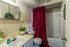 Coves at Yale - Bathroom with Red Curtain