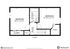 2 bedroom, 1.5 bath floor plan at Collier Village Apartments in Collierville, TN